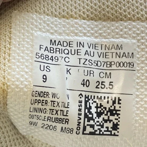 Converse Chuck Taylor All Star Move Womens Size 9 Black Athletic Shoes Sneakers - Picture 8 of 10